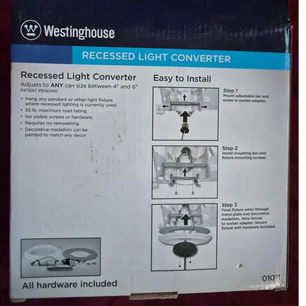 Westinghouse Recessed Can Light Converter for Pendant or Ceiling Fixtures